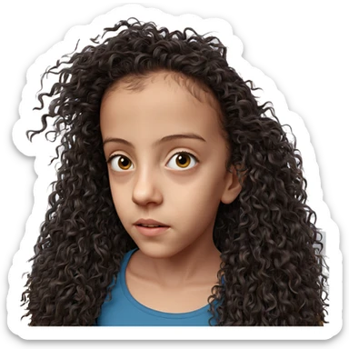 realistic portrait of girl sticker