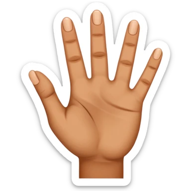 una mano con tres dedos sticker