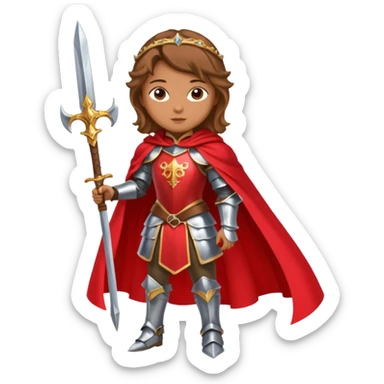 Renaissance princess knight on horse sticker