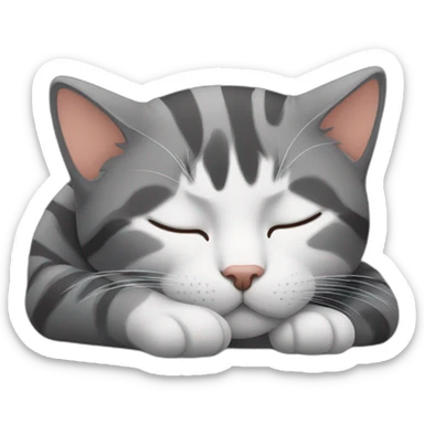 Sleeping cat sticker