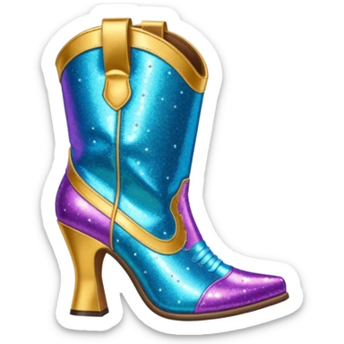 Disco cowgirl boots sticker