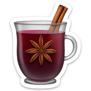 Mulled wine with star anise sticker