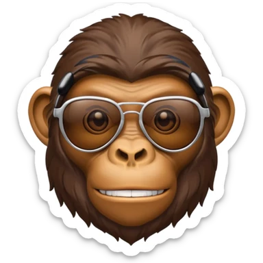 ape with sunglases sticker