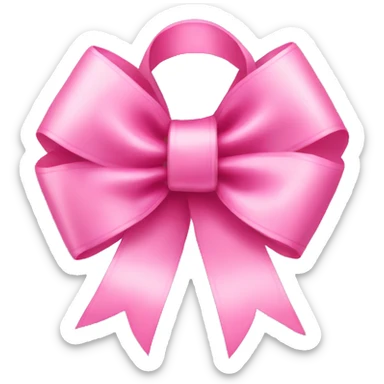 Pink ribbon bow  sticker