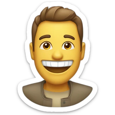 L'émoji sourire avec une bouche très grande sticker