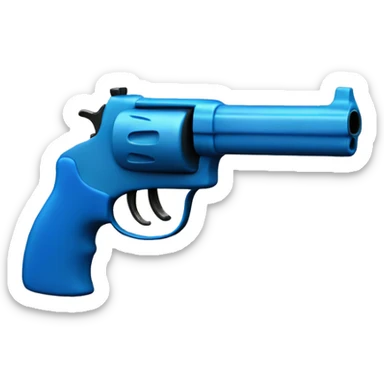 Blue gun sticker