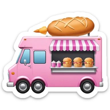 Festival Food Truck pink sticker