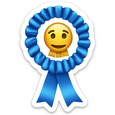 Blue ribbon emoji sticker