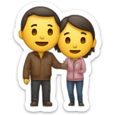 Deux personnes qui s’embrassent sticker