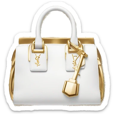 White and gold YSL bag  sticker