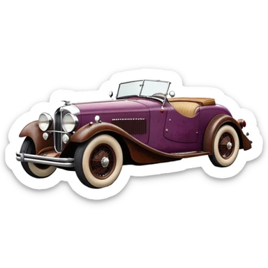 very fast 1932 jaguar roadster rustic rusty lowered low rider antique rat hot rodded blackberry and cherrywood pearl mod caravan sticker