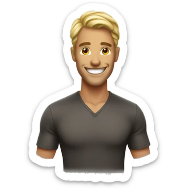 A sexy man with a charismatic smile sticker