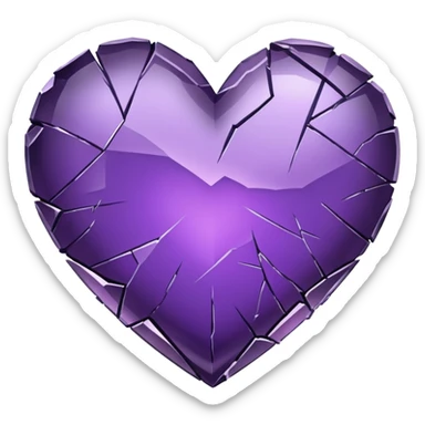 Broken Purple Heart  sticker