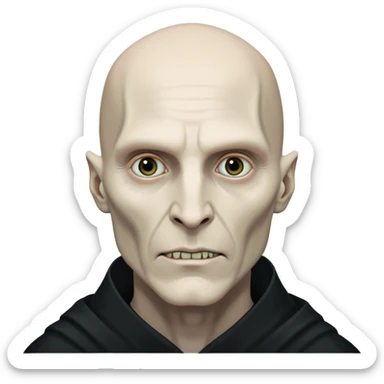 lord voldermort without a nose sticker