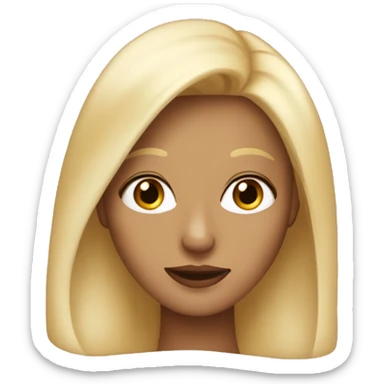 Blonde beautiful woman with heart eyes sticker