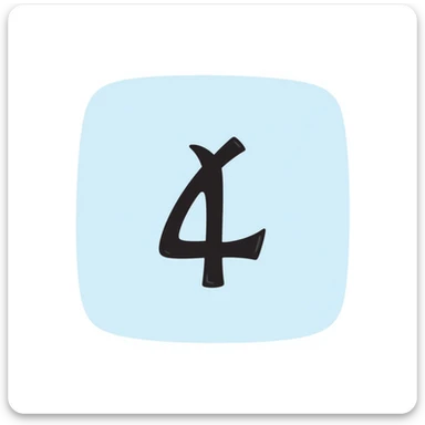 The Phoenician letter "𐤊" on a light blue circular background, Kaspa cryptocurrency logo sticker