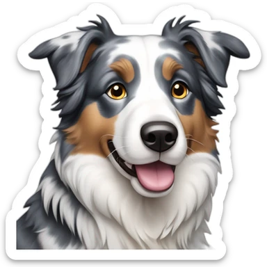 border collie blue merle sticker