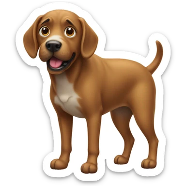 A dog pooping sticker