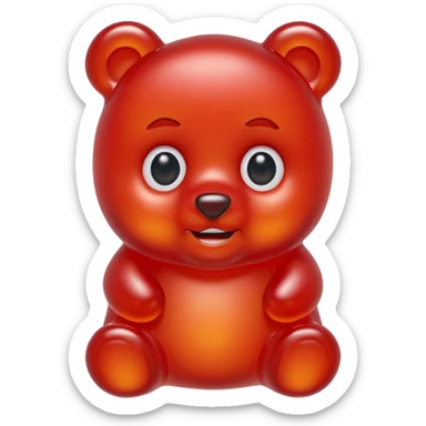 gummy bear with eyes and hair sticker