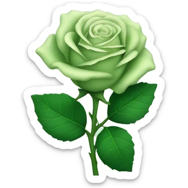 Green rose  sticker