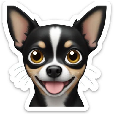 black chihuahua sticker