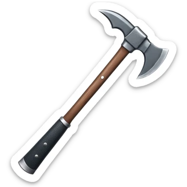 black metal climbing axe pointy edges sticker