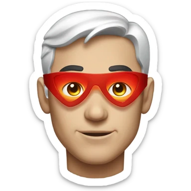 Superman with red eyes sticker