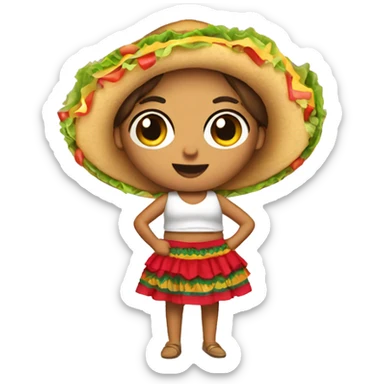 Tacos with skirts sticker