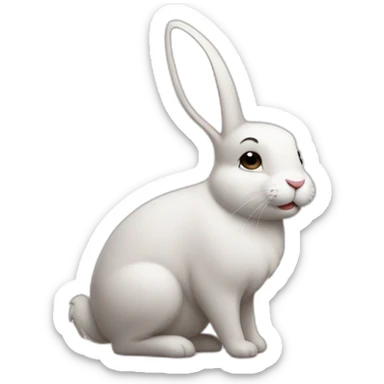 Realiza un conejo que a su cara se Note la FELICIDAD sticker