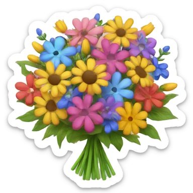 colorful flower bouquet  sticker