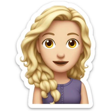 White girl February birthday with a a snow background sticker