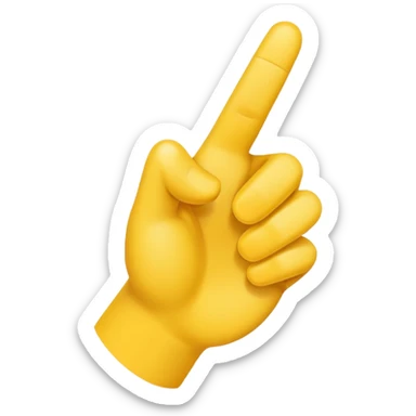 emoji apuntando con la mano hacia la camara sticker