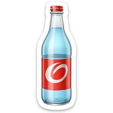 A 3D Apple-style empty soda bottle emoji sticker