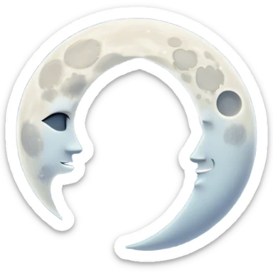 a half moon sticker