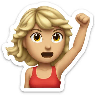 Taylor swift about to fight sticker