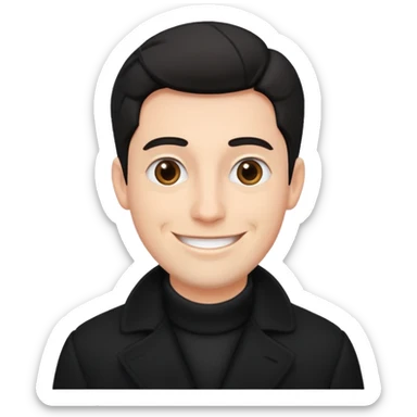 whiteman smile in blackcoat sticker