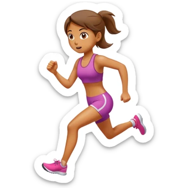 Girl jogging, and sweaty sticker