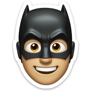 A smiling Batman sticker