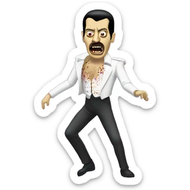 freddie mercury zombie dancing sticker