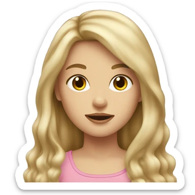 dirty blonde girl with medium hair and long dirty blonde girl sticker