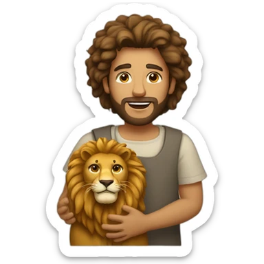bible daniel and lion sticker