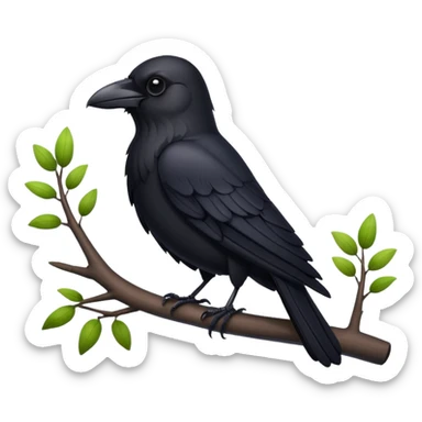 eine kleiner schwarzer rabe  sticker