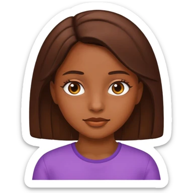 A girl with brow sticker