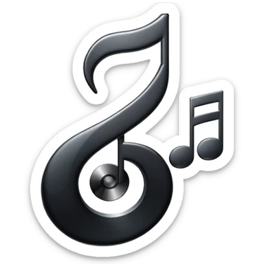 music note with a music disc sticker