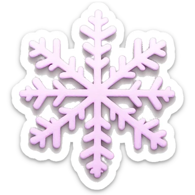 pastel pink snowflake  sticker