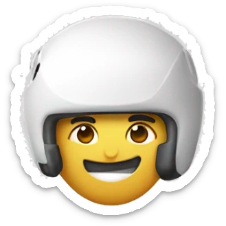 Rosto feliz com capacete de taekwondo  sticker