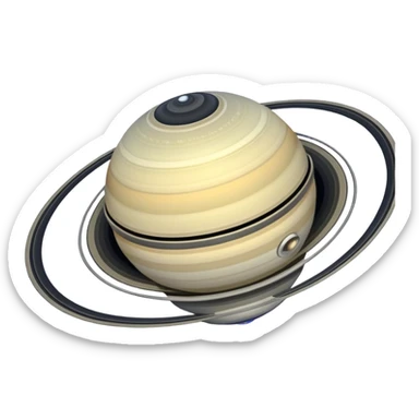 spacecraft orbiting Saturn through its rings emoji sticker