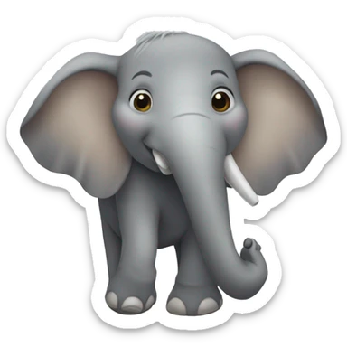 elefante diciendo hola sticker