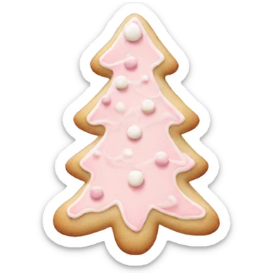 christmas cookie pale pink sticker