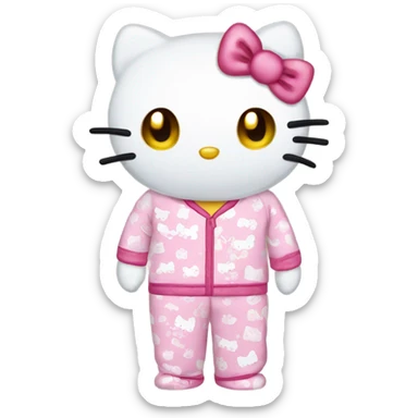 Hello kitty pjs sticker